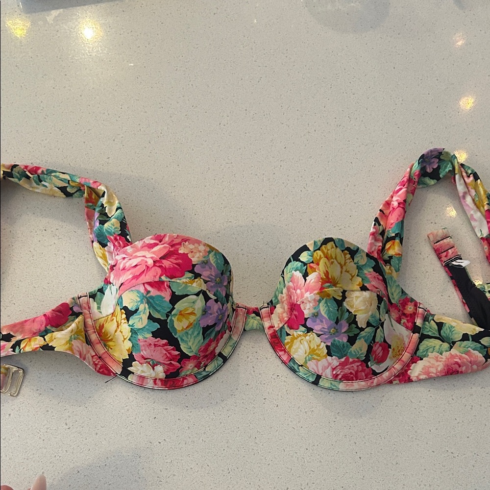 WeWoreWhat Pink and Yellow Bikini Swimwear